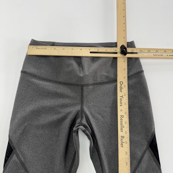 Under Armour Leggings Womens Medium Gray Black HeatGear Compression Mesh Panels - Picture 4 of 7